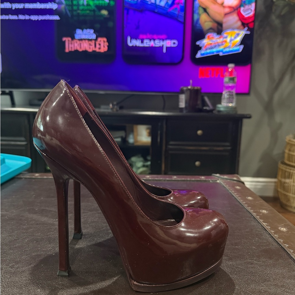 Yves Saint Laurent Burgundy Heels